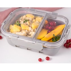 LEKKABOX Glasmadkasse med beskyttelseshylster - 900 ml