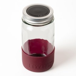 LEKKABOX - Meal Prep Glas m. Bumber  500 ml - Blomme  