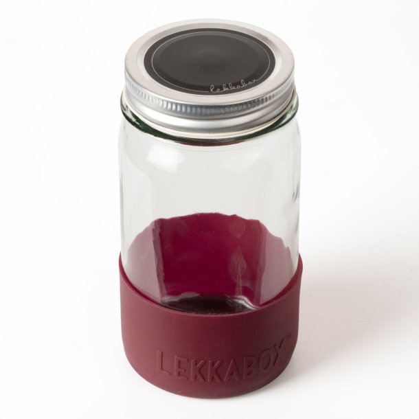 LEKKABOX - Meal Prep Glas m. Bumber  500 ml - Blomme  