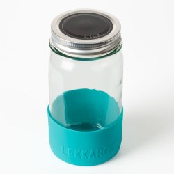 LEKKABOX - Meal Prep Glas m. Bumber 500 ml - Ocean 