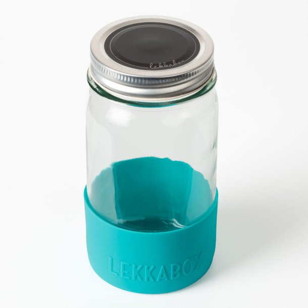 LEKKABOX - Meal Prep Glas m. Bumber 500 ml - Ocean 