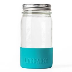 LEKKABOX - Meal Prep Glas m. Bumber 500 ml - Ocean 