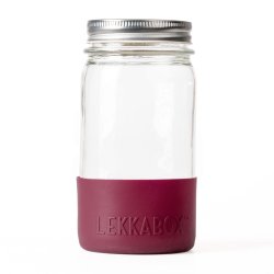 LEKKABOX - Meal Prep Glas m. Bumber  500 ml - Blomme  