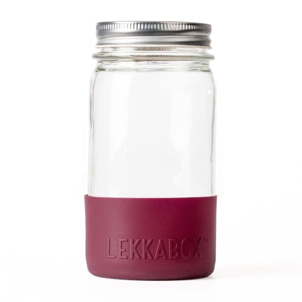 LEKKABOX - Meal Prep Glas m. Bumber  500 ml - Blomme  