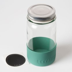 LEKKABOX - Meal Prep Glas m. Bumber 500 ml - Forest