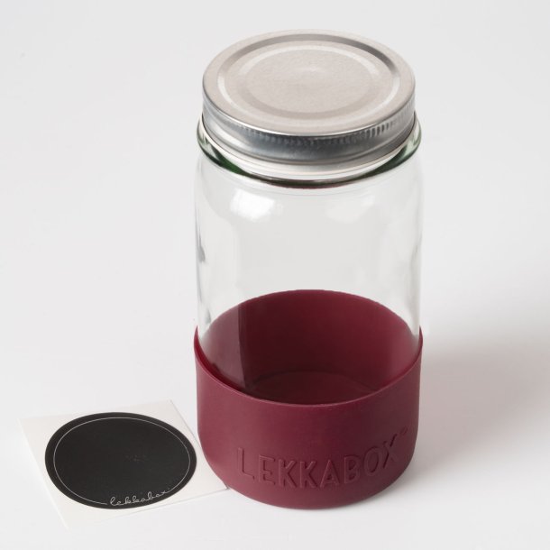 LEKKABOX - Meal Prep Glas m. Bumber  500 ml - Blomme  