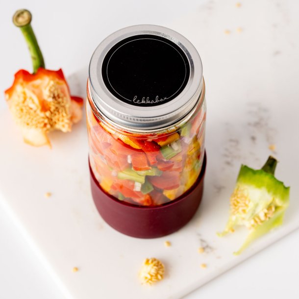 LEKKABOX - Meal Prep Glas m. Bumber  500 ml - Blomme  