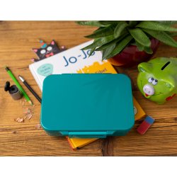 LEKKABOX Classic madkasse med 4 rum - Petrol 