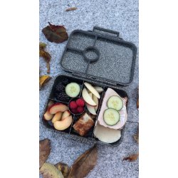 LEKKABOX Madkasse med 4 rum - Sort glimmer 