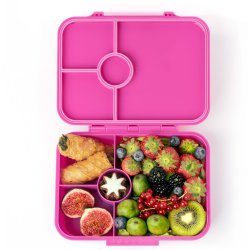 LEKKABOX Classic Madkasse - Med 4 rum - Berry Lyserd 