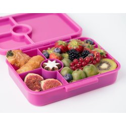 LEKKABOX Classic Madkasse - Med 4 rum - Berry Lyserd 