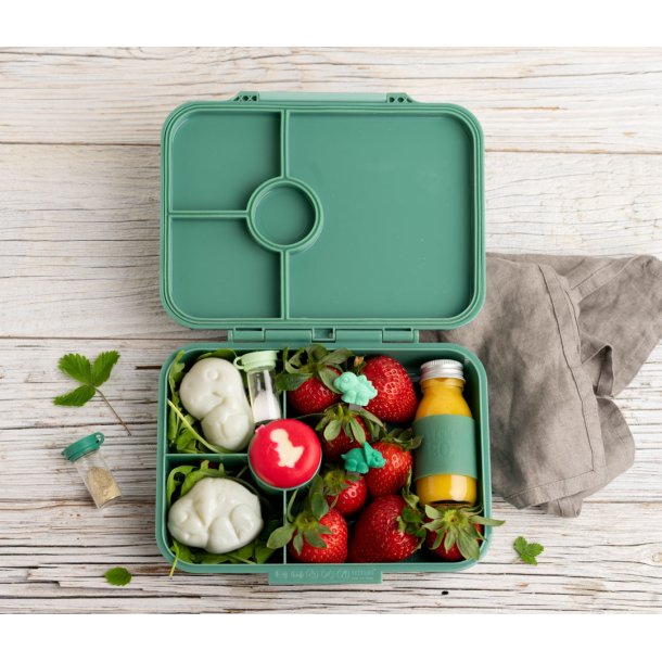 LEKKABOX Classic madkasse med 4 rum - Forest 