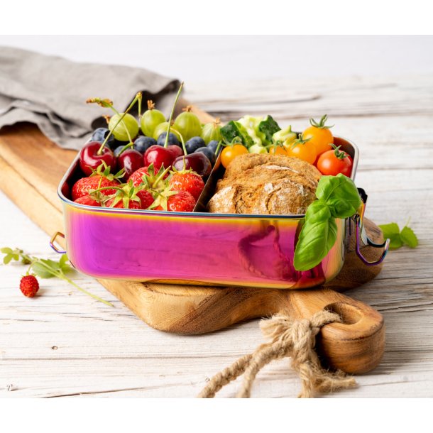 LEKKABOX Safe stlmadkasse inkl. divider (rainbow) - 1000 ml