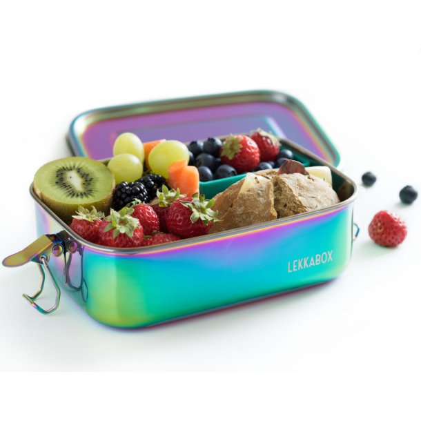 LEKKABOX Safe stlmadkasse inkl. 2 base cups (rainbow) - 800 ml 