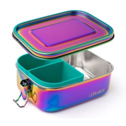 LEKKABOX Safe stlmadkasse inkl. 2 base cups (rainbow) - 800 ml 