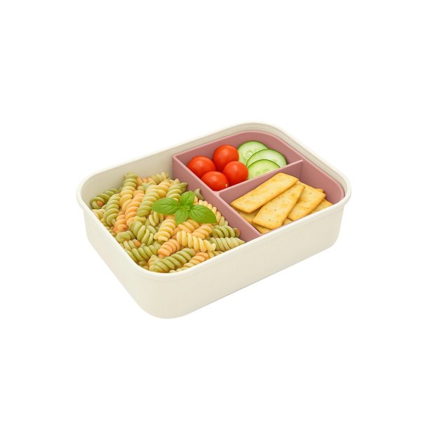 Melii Bento Madkasse - 1250 ml. - Elfenben og Blush 