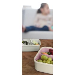 Melii Bento Madkasse - 1250 ml. - Elfenben og Blush 