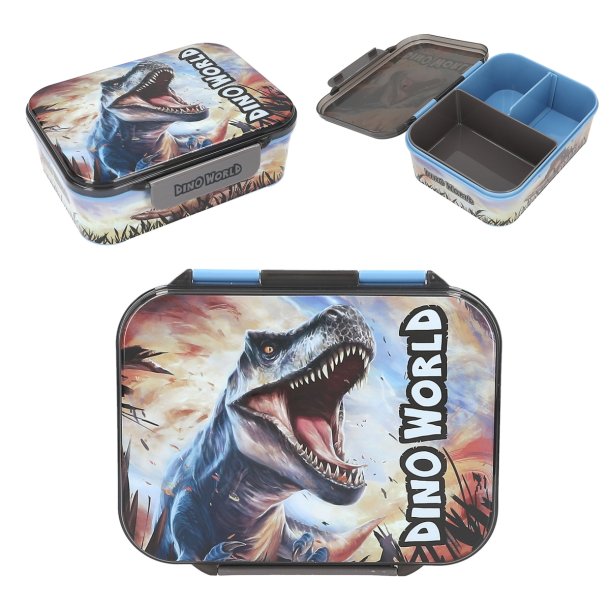 Dino World Madkasse med 3 rum 
