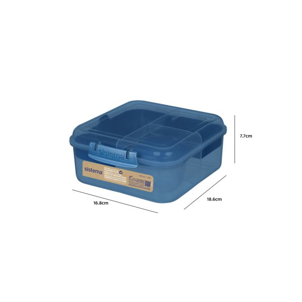 Sistema - Bento Cube Lunch 1,25l. - Mountain Blue
