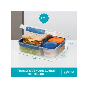Sistema - Bento Lunch 1,65l. - Blue
