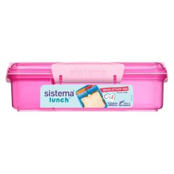 Sistema - Snack Attack Duo 975 ml- Pink