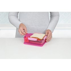 Sistema - Snack Attack Duo 975 ml- Pink