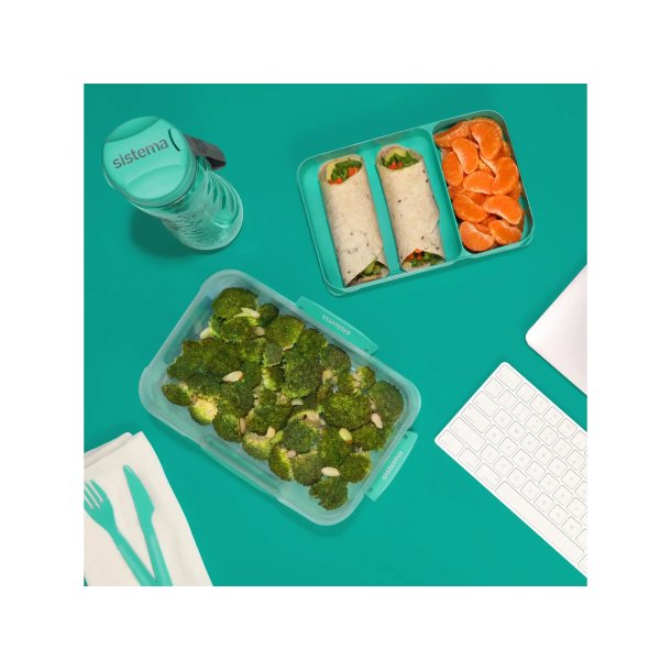 Sistema - Rectangle Stax To Go 2,2 L - Minty Teal