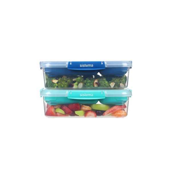 Sistema - Rectangle Stax To Go 2,2 L - Ocean Blue