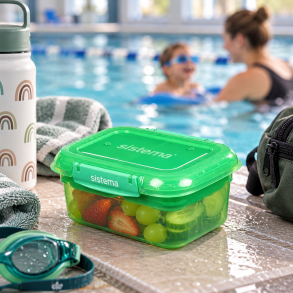 Sistema - Rectangle Stax To Go 1 L - Green