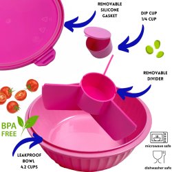 Yumbox Poke Bowl - Guava Pink - 4 Rum