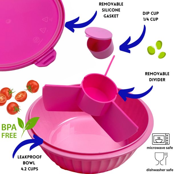 Yumbox Poke Bowl - Guava Pink - 4 Rum