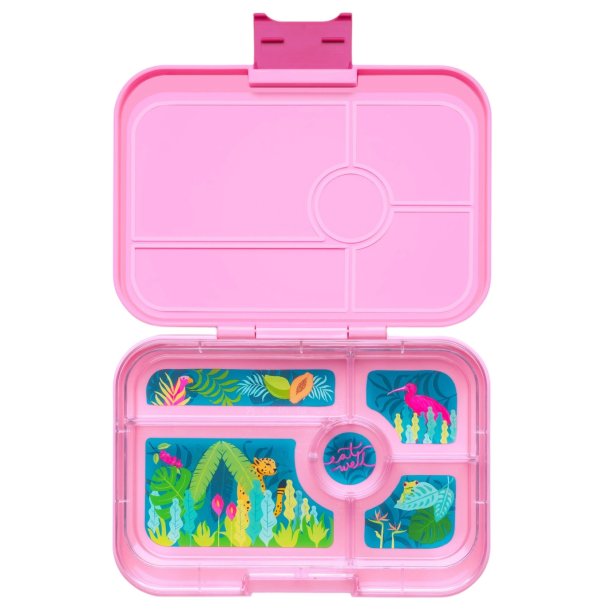 Yumbox Tapas Madkasse - 4 rum - Capri Pink - Jungle 