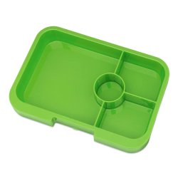 Yumbox Tapas Bento Madkasse - 4 rum - Palm Grn med Lime Bakke