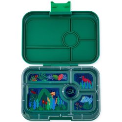 Yumbox Tapas Bento Madkasse - 5 rum - Mrke Grn Jungle