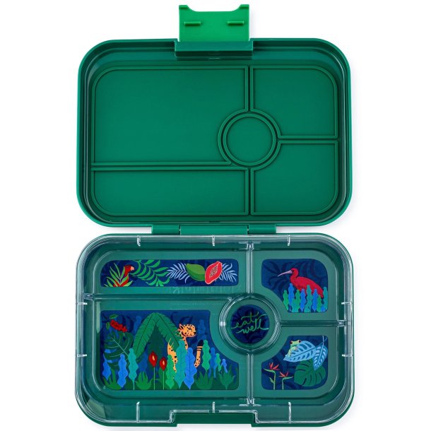 Yumbox Tapas Bento Madkasse - 5 rum - Mrke Grn Jungle