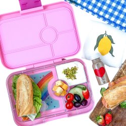 Yumbox Tapas Madkasse - 4 rum - Capri Pink - Regnbue