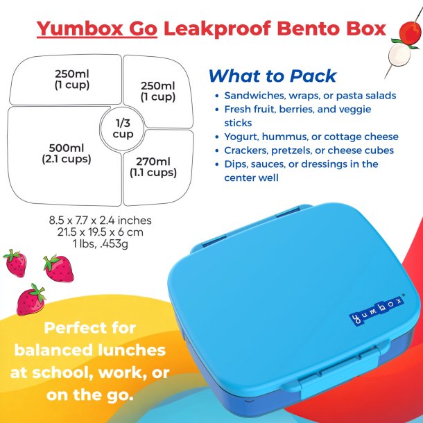 Yumbox Go - Letsv�gt &amp; L�kagesikker Madkasse - Kyoto Purple 