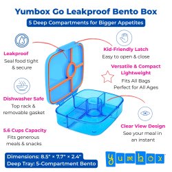 Yumbox Go - Letsv�gt &amp; L�kagesikker Madkasse - Miami Bl� 