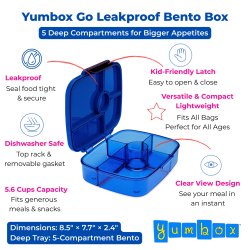 Yumbox Go - Letsv�gt &amp; L�kagesikker Madkasse - Oslo Bl� 