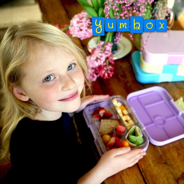 Yumbox Original Madkasse 6-sektioner - Lavende lilla - Enhjrning 