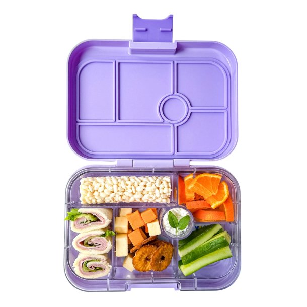 Yumbox Original Madkasse 6-sektioner - Ami Purple Cats &amp; Dogs