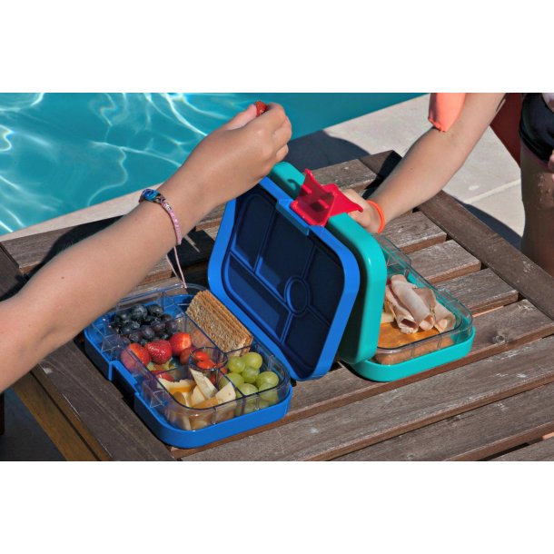 Yumbox Original madkasse 6-sektioner - Surf Bl� - Raket 