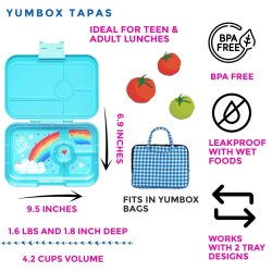 Yumbox Tapas Madkasse - 4 rum - Antibes Bl - Regnbue 