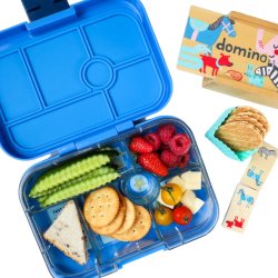 Yumbox Original bento madkasse 6-sektioner - Surf Bl� - Gr�ntsager