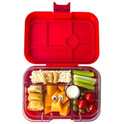 Yumbox Original Madkasse 6-sektioner - Wow red Cats &amp; Dogs