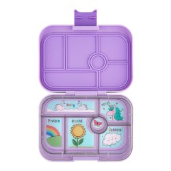 Yumbox Original Madkasse 6-sektioner - Lavende lilla - Enhjrning 