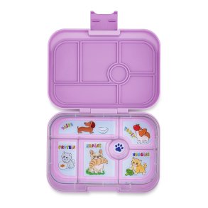 Yumbox Original Madkasse 6-sektioner - Ami Purple Cats & Dogs