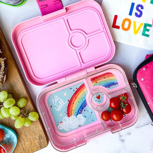 Yumbox Panino madkasse 4-sektioner - Power pink - Regnbue 
