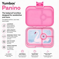 Yumbox Panino madkasse 4-sektioner - Power pink - Svane 