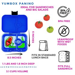 Yumbox Panino bento madkasse 4-sektioner - Bl Dinosaurus 
